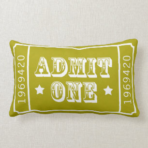 Whimsical Circus Theater Ticket Admit One Kussen