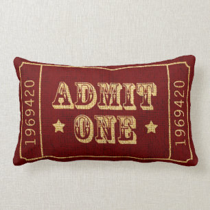 Whimsical Circus Theater Ticket Admit One Kussen