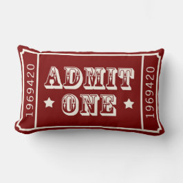 Whimsical Circus Theater Ticket Admit One Kussen