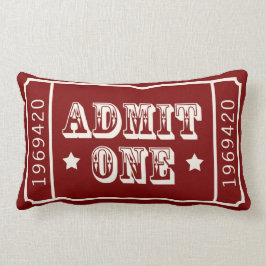 Whimsical Circus Theater Ticket Admit One Kussen