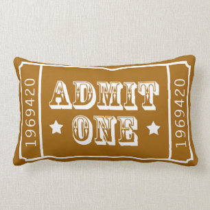 Whimsical Circus Theater Ticket Admit One Kussen