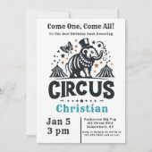 Whimsical Circus Verjaardag Bash Kaart (Voorkant)