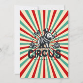 Whimsical Circus Verjaardag Bash Kaart (Achterkant)