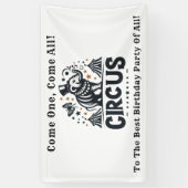 Whimsical Circus verjaardagsfeestje Spandoek (Verticaal)