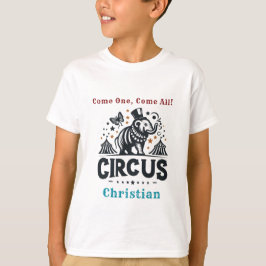 Whimsical Circus verjaardagsfeestje T-shirt