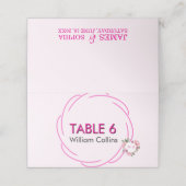 Whimsical Citrus Pink & flower Wedding   Plaatskaartje (Buitenkant ongevouwen)