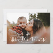 Whimsical Classic Merry kerstfoto Holiday Feestdagenkaart (Voorkant)