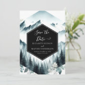 Whimsical Classic Mountain Wedding Save The Date (Staand voorkant)
