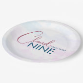 Whimsical Cloud Nine Soft Blue Vrijgezellenfeest Papieren Bordje (Gekanteld)