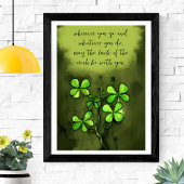 Whimsical Clovers met Luck of the Irish Gezegde Poster