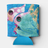 Whimsical Coastal Fish Beach Nautisch Blauwgroen R Blikjeskoeler (Achterkant)