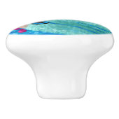 Whimsical Coastal Fish Beach Nautisch Blauwgroen R Keramische Knop (Zijkant)
