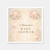 Whimsical Coastal Pearl Baby Shower Servet (Voorkant)