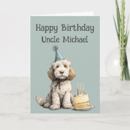 Whimsical Cockapoo Dog Birthday Card Kaart
