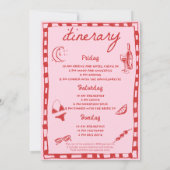 Whimsical Cocktail Bachelorette Weekend Party Kaart (Achterkant)