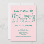 Whimsical Cocktail Drink op maat verjaardagsfeestj Kaart (Voorkant)