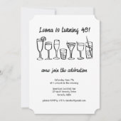 Whimsical Cocktail Drink op maat verjaardagsfeestj Kaart (Voorkant)