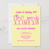 Whimsical Cocktail Drink op maat verjaardagsfeestj Kaart (Voorkant)