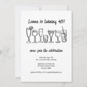 Whimsical Cocktail Drink op maat verjaardagsfeestj Kaart (Voorkant)