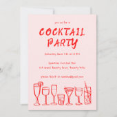 Whimsical Cocktail Drink op maat verjaardagsfeestj Kaart (Voorkant)