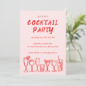 Whimsical Cocktail Drink op maat verjaardagsfeestj Kaart (Staand voorkant)