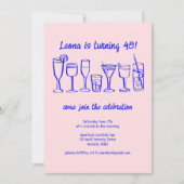 Whimsical Cocktail Drink op maat verjaardagsfeestj Kaart (Voorkant)