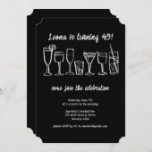 Whimsical Cocktail Drink op maat verjaardagsfeestj Kaart (Voorkant / Achterkant)