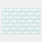 Whimsical Cocktail Drink Wijnfeest Kerst Inpakpapier Vel (Voorkant 3)