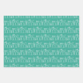 Whimsical Cocktail Drink Wijnfeest Kerst Inpakpapier Vel (Voorkant 2)