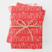 Whimsical Cocktail Drink wijnfeest kleurrijk cadea Inpakpapier Vel (In situ)