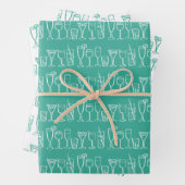 Whimsical Cocktail Drink wijnfeest kleurrijk cadea Inpakpapier Vel (In situ)