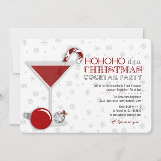 Whimsical-Cocktail-party-uitnodiging Kaart (Voorkant)