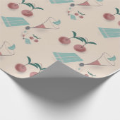 Whimsical cocktail wrapping paper cadeaupapier (Hoek)