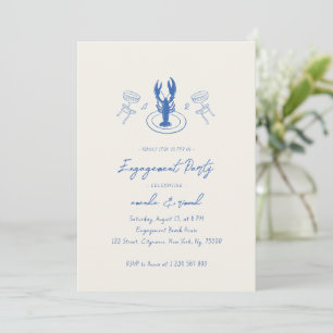 Whimsical Cocktails & Lobster Engagement Party Kaart
