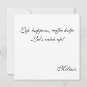 Whimsical Coffee Drink Beer | Laten we een inhaals Kaart (Achterkant)