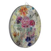 Whimsical collagekunst met gemengde techniek dartbord (Voorkant Links)
