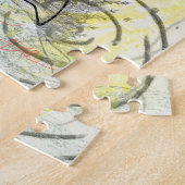 Whimsical collagekunst met gemengde techniek legpuzzel (Zijkant)