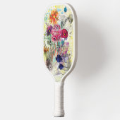 Whimsical collagekunst met gemengde techniek pickleball paddle (Links)