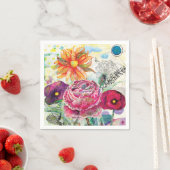 Whimsical collagekunst met gemengde techniek servet (Insitu)