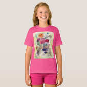 Whimsical collagekunst met gemengde techniek t-shirt (Voorkant volledig)