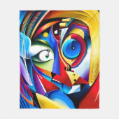 Whimsical Colorful Abstract Artistic Fleece Blanke (Voorkant)