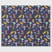 Whimsical Colorful Autumn Mushrooms Cadeaupapier (Vlak)