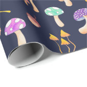 Whimsical Colorful Autumn Mushrooms Cadeaupapier (Rol Hoek)