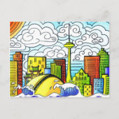 Whimsical, Colorful, Beauful Toronto Skyline Briefkaart (Voorkant)