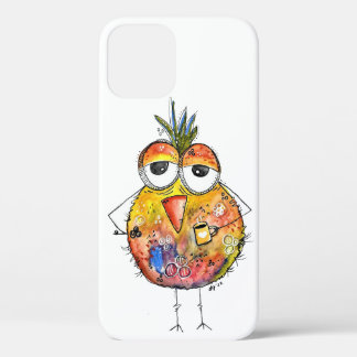 Whimsical Colorful Bird Drink Coffee Case-Mate iPhone Case