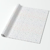 Whimsical Colorful Bright Snowfall Wrapping Paper Cadeaupapier (Uitgerold)