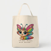 🦋Whimsical Colorful Butterfly Larva Kids Tote Bag (Voorkant)