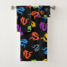 WHIMSICAL COLORFUL CHINESE DRAGON PATTERN