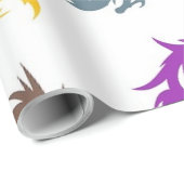 WHIMSICAL COLORFUL CHINESE DRAGON PATTERN CADEAUPAPIER (Rol Hoek)