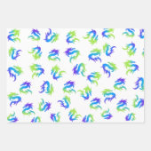 WHIMSICAL COLORFUL CHINESE DRAGON PATTERN INPAKPAPIER VEL (Voorkant 3)